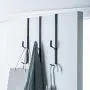 Clothes Racks Non-Perforated Clothes Hanger Wall Mount Rack on The Back of The Hanger Door, 5 Pcs, Standard Hangers (Color : Black)