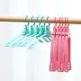 DreamJ 5PCS Folding Clothes Hangers, Travel Hangers Portable Collapsible Clothes Hangers Non-Slip Collapsible Hanger for Travelling
