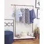 Industrial Pipe Clothing Rack Wood Garment Rack Pipeline Vintage Clothes Hanger Display
