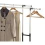 HOME BI Adjustable Garment Rack with 2 Tier Metal Shelf for Shoes Boxes, Rolling Clothes Organizer, High Capacity,Stainless Steel,Heavy Duty up to 110 pounds,Black HOME BI Adjustable Garment Rack with 2 Tier Metal Shelf for Shoes Boxes, Rolling Clothes Organizer, High Capacity,Stainless Steel,Heavy Duty up to 110 pounds,Black