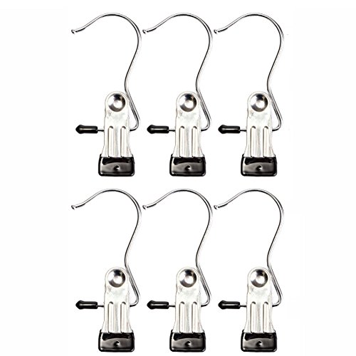 6 Pcs Stainless Steel S Shape Non-slip Clothes Coat Pants Hanger Clips Laundry Clothes Trousers Hanging Hook Clips Pins Boots Clothes Pegs 6 Pcs Stainless Steel S Shape Non-slip Clothes Coat Pants Hanger Clips Laundry Clothes Trousers Hanging Hook Clips Pins Boots Clothes Pegs