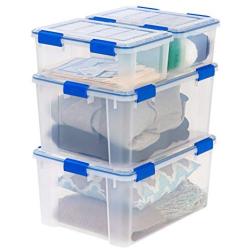 Ziploc WeatherShield 16 and 60 Quart Storage Box, 4 Pack, Clear