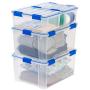 Ziploc WeatherShield 16 and 60 Quart Storage Box, 4 Pack, Clear