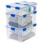 Ziploc WeatherShield 16 and 60 Quart Storage Box, 4 Pack, Clear