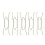 uxcell Plate Hanger, 10-inch W Type Zinc Plated Invisible Wall Decorative Hooks, 5 Pcs