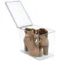 mDesign Stackable Closet Plastic Storage Bin Boxes with Lid - Container for Organizing Mens and Womens Shoes, Booties, Pumps, Sandals, Wedges, Flats, Heels and Accessories - 9" High, 6 Pack - Clear