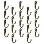 Lheng 20Pcs Vintage Retro Bronze Robe Hooks Wall Mounted Single Key Hook Hangers with Screws