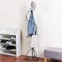 MyGift Elegant Black Metal 14 Hook Spiral Coat Hanger/Bag Display/Garment Rack Stand