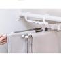 HJYPYJ Magic Hanger,Magical Hangers,Type s Stainless Steel and Polypropylene Non-Slip Trouser Hangers,Space-Saving Organizer Hangers,Load 1Kg Not Easily Deformed/White / 2 pcs