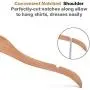 JS HANGER Coat Hangers Wooden Suit Hangers 18" Length with Non-Slip Stripes and Notches - Natural, Set of 8 JS HANGER Coat Hangers Wooden Suit Hangers 18" Length with Non-Slip Stripes and Notches - Natural, Set of 8
