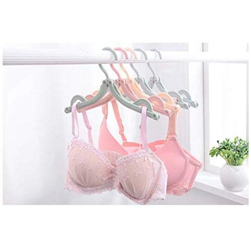 10 Pcs Travel Hangers - Portable Folding Clothes Hangers Travel Accessories Foldable Clothes Drying Rack for Travel (Pink)