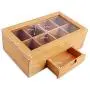 Ecbanli Bamboo Tea Boxes with Small Drawer, Taller Size Tea Bag Storage Organizer, Free Tea Squeezer Included Ecbanli Bamboo Tea Boxes with Small Drawer, Taller Size Tea Bag Storage Organizer, Free Tea Squeezer Included