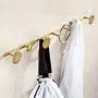 MEIDUO Nordic Wall-Mounted Coat Rack, Solid Copper, Doorway/Bedroom Clothes Hanger with 6 Round Hooks, Space Saving, Easy Assembly, 60cm MEIDUO Nordic Wall-Mounted Coat Rack, Solid Copper, Doorway/Bedroom Clothes Hanger with 6 Round Hooks, Space Saving, Easy Assembly, 60cm