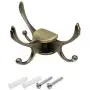 CERRXIAN Flexible Swivel Hook Wall Mounted Hanger Towel Clothes Hat Coat Bag European Style Vintage Multi Triple Hook for Bath Kitchen Garage Bedroom (Bronze) CERRXIAN Flexible Swivel Hook Wall Mounted Hanger Towel Clothes Hat Coat Bag European Style Vintage Multi Triple Hook for Bath Kitchen Garage Bedroom (Bronze)