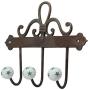 Indianshelf Handmade 1 Artistic Vintage Green Ceramic Star Wall Hooks Hangers/Hooks for Hanging Towels