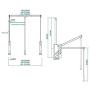 GWXYMJ Coat Rack Wardrobe Lifting Clothes Hanger, Automatic Rebound Cloakroom Hanger Rod, Wardrobe Pull-Down Adjustable Width Clothes Rail, Hydraulic Buffer Rod Hanger (Size : 450-600mm)
