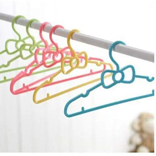 20pcs Set Childrens Bow Hanger Home Baby Clothes Hanger Random Color