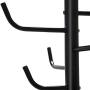 70" Metal Coat Hat Rack Standing Clothes Jacket Hanger Hall Tree Stand w/8 Hooks