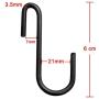 YourGift 30 Pack Heavy Duty S Hooks Black S Shaped Hooks Hanging Hangers Hooks for Kitchen, Bathroom, Bedroom and Office: Pan, Pot, Coat, Bag, Plants(30 Pack/Black/Small)