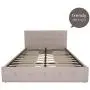 DHP Rose Upholstered Bed with Storage, Gray Linen, Queen DHP Rose Upholstered Bed with Storage, Gray Linen, Queen
