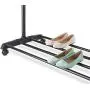 Clothes Rack,Rolling Garment Rack with Wheels,Adjustable Hanging Standing Coat Shelf Clothing Stander Unit Hanger Clothes Organizer Black Clothes Rack,Rolling Garment Rack with Wheels,Adjustable Hanging Standing Coat Shelf Clothing Stander Unit Hanger Clothes Organizer Black