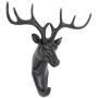BUYITNOW Animal Head Decorative Wall Hook Single Hanger Heavy Duty Resin Hanging Coat Clothes Wall Sculptures Home Ornament