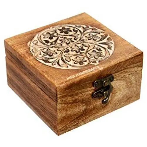 Antique Handmade Wooden Urn Tree of Life Engraving Handcarved Jewellery Boxes for Women-Men Jewel | Home Decor Accents | Decorative Boxes | Storage & Organiser (4" x 4" x 2", Antique) Antique Handmade Wooden Urn Tree of Life Engraving Handcarved Jewellery Boxes for Women-Men Jewel | Home Decor Accents | Decorative Boxes | Storage & Organiser (4" x 4" x 2", Antique)
