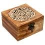 Antique Handmade Wooden Urn Tree of Life Engraving Handcarved Jewellery Boxes for Women-Men Jewel | Home Decor Accents | Decorative Boxes | Storage & Organiser (4" x 4" x 2", Antique)