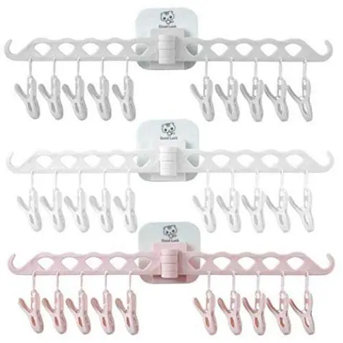 5pcs Random Color Bathrooms Cloth Hanger Household Wall Hanging Drying Rack Folding Clothes Rack Bathroom Socks Storage Rack 5pcs Random Color Bathrooms Cloth Hanger Household Wall Hanging Drying Rack Folding Clothes Rack Bathroom Socks Storage Rack