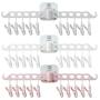 5pcs Random Color Bathrooms Cloth Hanger Household Wall Hanging Drying Rack Folding Clothes Rack Bathroom Socks Storage Rack