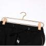 10pcs Fashion Metal Clothes Skirt Hanger Rose Gold Adult Trousers Pants Hangers with Clips Random Color