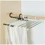 5PC Random Color Multi-Functional 5 in 1 Stainless Steel Wardrobe Magic Hanger Pants Rack Shelves Durable Room Clothes Hanger Decoration