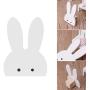 10pcs Cute Bunny Hook Wooden Clothes Hanger Wall Decor Children Bedroom Pendant