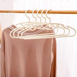 LUOLANG Plastic Clothes Hangers, 10Pcs Non-Slip Adult Drying Rack for Men Women Suit Shirts Pants Jacket Coat Pants Solid Standard Hanger,Orange