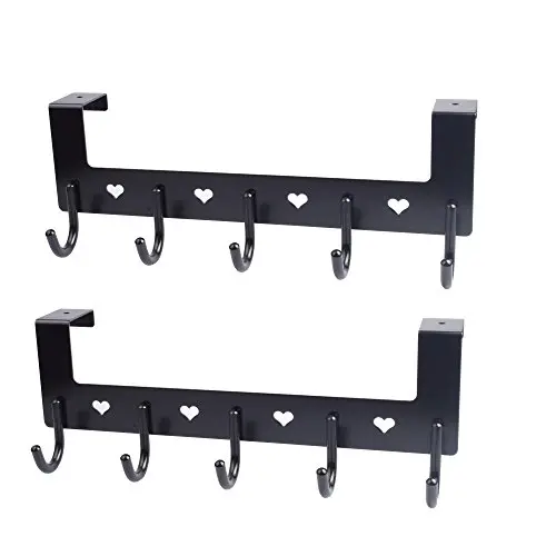 2 Packs Dosens Over the Door Hook Hanger Rack, Heavy Duty Aluminum Organizer for Storage Holder Hanging Hats, Coats, Towels, Clothes, Bags- 5 Hooks 2 Packs Dosens Over the Door Hook Hanger Rack, Heavy Duty Aluminum Organizer for Storage Holder Hanging Hats, Coats, Towels, Clothes, Bags- 5 Hooks