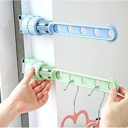 HJYPYJ Magic Hanger,Portable PP Folding Hanger,Adjustable Space-Saving Organizer Hangers, Non-Slip/Pink / 1 pcs