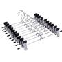 KYCPTNFJ 10pcs Stainless Steel Trousers Rack Clip Metal Anti-Slip Clothespin Wardrobe Pants Clamp Clothes Hanger for Balcony Bathroom