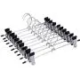 KYCPTNFJ 10pcs Stainless Steel Trousers Rack Clip Metal Anti-Slip Clothespin Wardrobe Pants Clamp Clothes Hanger for Balcony Bathroom