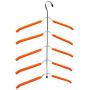 2pcs Color Random Multilayer Fish Bone Shape Stainless Steel Clothing Storage Racks Clothes Hanger Storage Holder Wardrobe Laundry Drying Rack