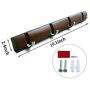NIKKY HOME Coat Rack Hanger Wall Mounted Floating Hooks 4 Hooks, Dark Brown