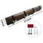 NIKKY HOME Coat Rack Hanger Wall Mounted Floating Hooks 4 Hooks, Dark Brown NIKKY HOME Coat Rack Hanger Wall Mounted Floating Hooks 4 Hooks, Dark Brown