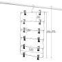 6-Tier Skirt Hangers,STAR-FLY Space Saving Pants Hangers Sturdy Multi-Purpose Stainless Steel Pants Jeans Slack Skirt Hangers with Clips Non-Slip Closet Storage Organizer（3pcs）
