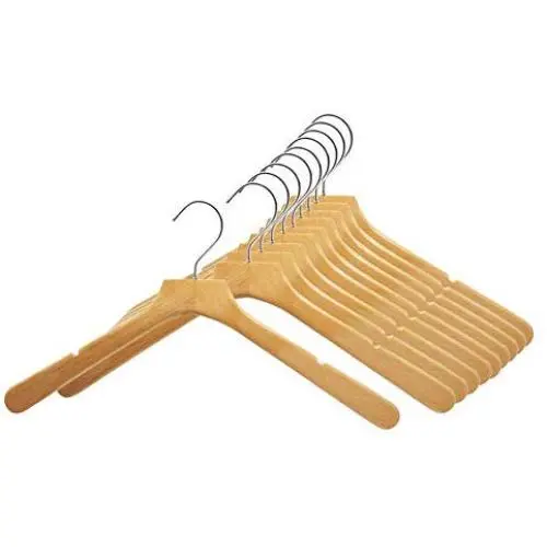 Perfecasa Svelte Series Wooden Hangers 10 Pack, Suit Hangers, Coat hangers (Natrual) Perfecasa Svelte Series Wooden Hangers 10 Pack, Suit Hangers, Coat hangers (Natrual)