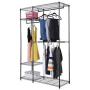 Home Closet Organizers 48&quotx18&quotx71" Closet Organizer Garment Rack Portable Clothes Hanger Shelf