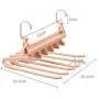 2pcs Random Color Clothes Pants Hangers Multi-Function Storage Rack Closet Space Saving Foldable Scarf Storage Rack Hangers for Clothes