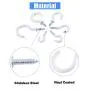 Glarks 100-Pieces 6 Sizes White Vinyl Coated Cup Hooks Screw-in Ceiling Hooks Screw Hooks Mug Hooks Hangers Assortment Kit for Home and Office Use Glarks 100-Pieces 6 Sizes White Vinyl Coated Cup Hooks Screw-in Ceiling Hooks Screw Hooks Mug Hooks Hangers Assortment Kit for Home and Office Use