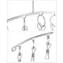 DurReus Strong Stainless Steel Laundry Drying Rack Clothes Hanger with 10 Clothespins Indoor Space Saver Hanging Clothing Organizer Mitten Sock Hangers
