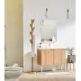 Y.H.Valuable Coat Racks Modern Floor Coat Rack Oak Disc Hanger Living Room Bedroom Simple Clothes Rack Wood Color Floor Hanger Entryway Furniture
