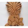 Ukulele Wall Mount Hanger, Deluxe Carved Pineapple, Plumeria, Luau Party Decor