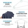 Premium Quality White Plastic Hangers (Pack of 30) Plastic Tubular Clothes Hangers with Notches, Heavy Duty Durable Ultra Thin Space Saving Pants Hangers, Standard Everyday Use Suit / Coat Hangers